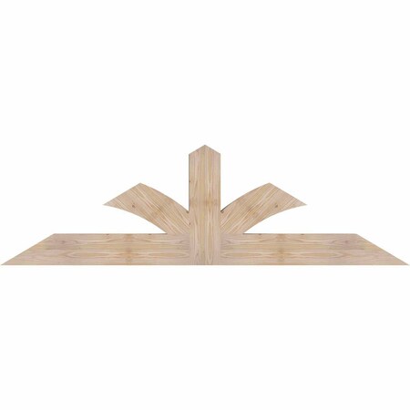 Ekena Millwork Richland Smooth Timber Gable Bracket, Douglas Fir, 72"W x 21"H x 3 1/2"D x 5 1/2"F, 7/12 Pitch GBW072X21X0406RIC00SDF